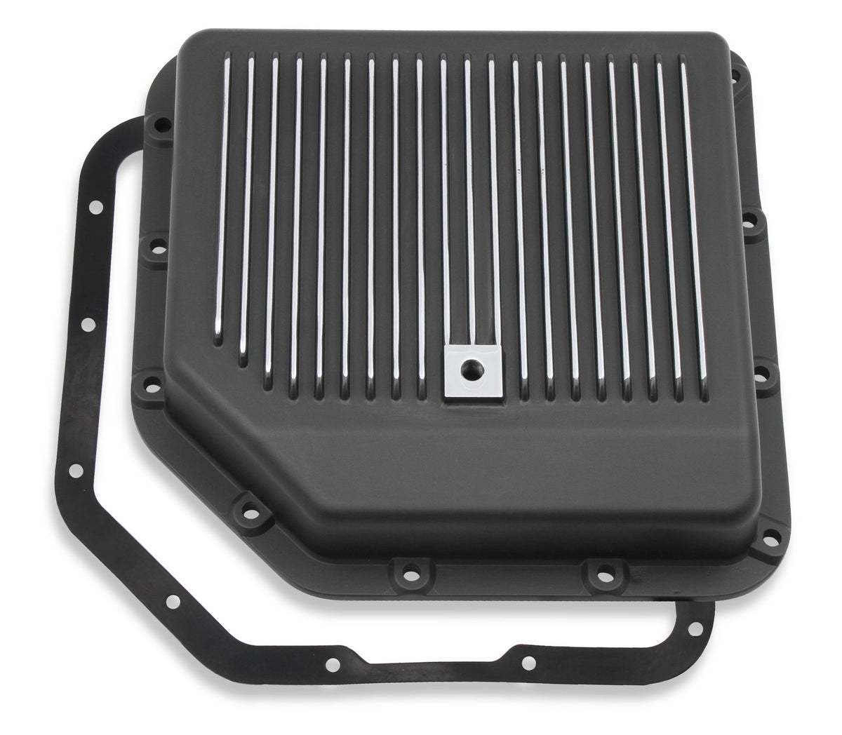 Mr. Gasket Transmission Oil Pan - Black Aluminum - 9795BMRG