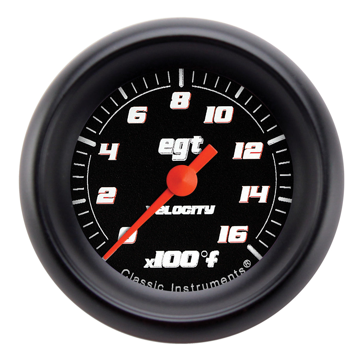 Classic Instruments Velocity Black 2-1/8" Pyrometer Full Sweep Gauge - VS198BBPF