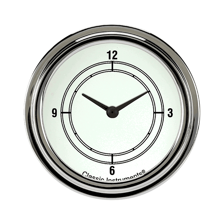 Classic Instruments Classic White 2-5/8" Clock - CW92SLF
