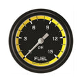 Classic Instruments Autocross Yellow 2-5/8" Fuel Pressure Gauge (15 PSI) - AX345YBLF