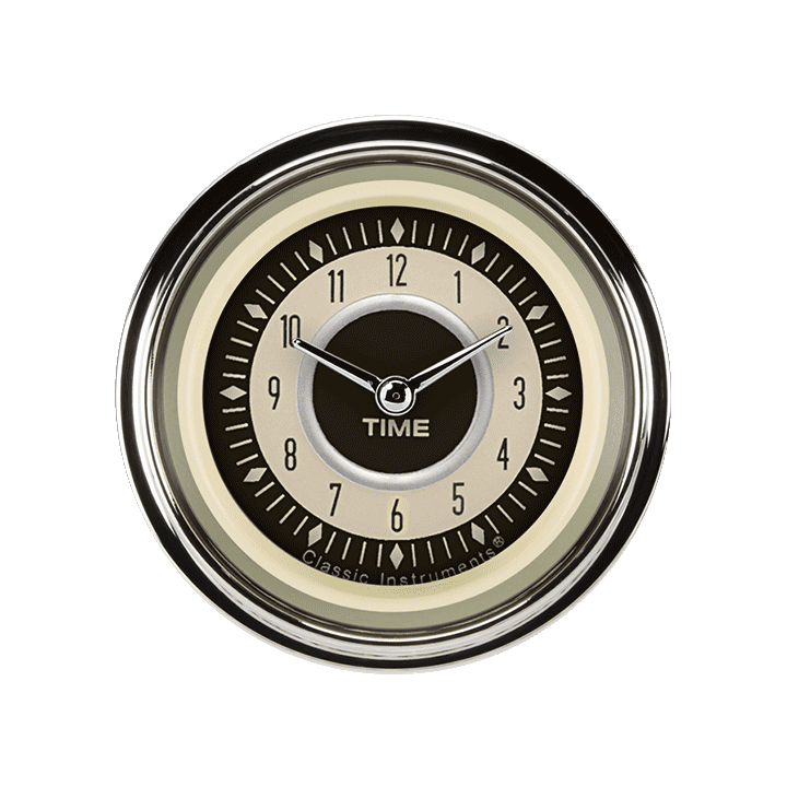 Classic Instruments Nostalgia VT 2-1/8" Clock W/Reset - NT90SLC