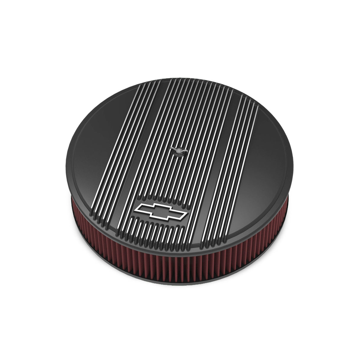 Holley Vintage Series GM Licensed Air Cleaner - Satin Black Machined - 120-172