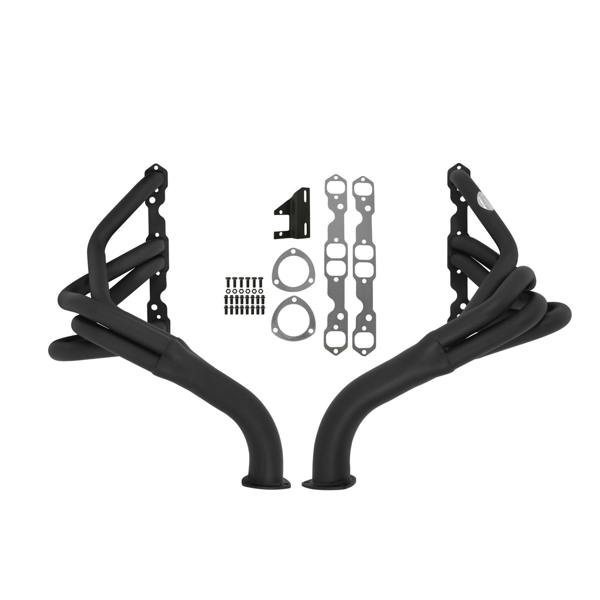 Hooker Super Competition Fender Well Exit, Long Tube Header - Painted - 2214HKR