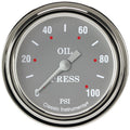Classic Instruments Silver Gray 2-5/8" Oil Pressure Gauge - SG381SLF