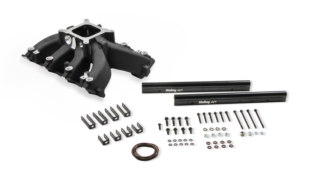 Holley Single Plane EFI  Split-Design Race Intake Manifold- GM LS3/L92- Black - 300-290BK