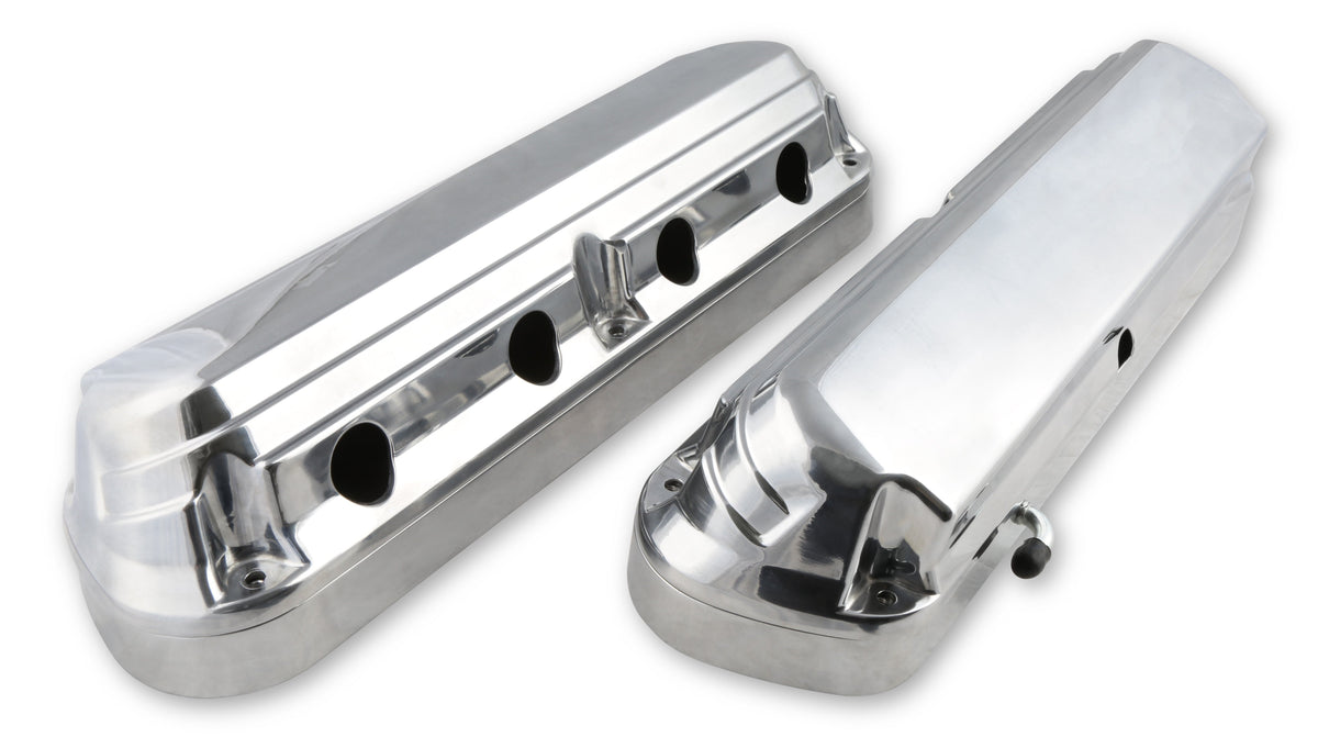 Holley 2-Piece Ford Style Valve Cover - Gen III/IV LS - Polished - 241-186