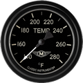 Classic Instruments Moal Bomber 2-5/8" Full Sweep Water Temperature Gauge - MA326BLF-12