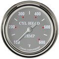 Classic Instruments Silver Gray 2-5/8" Cylinder Head Tempature Gauge - SG397SLF