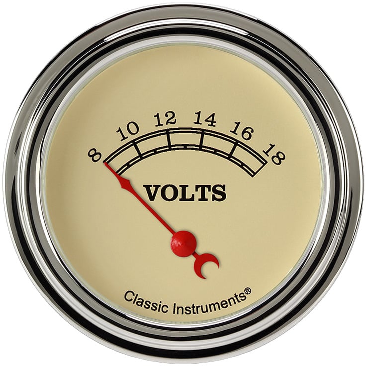 Classic Instruments Vintage 2-5/8" Volt Gauge - VT230SLF