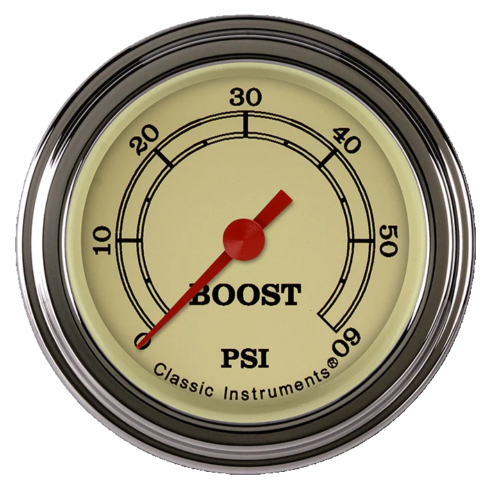 Classic Instruments Vintage 2-1/8" Full Sweep Boost (0-60 PSI) - VT143SLC