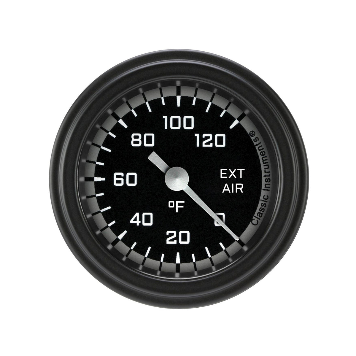 Classic Instruments Autocross Gray 2-1/8" External Air Tempature Gauge - AX199GBLF