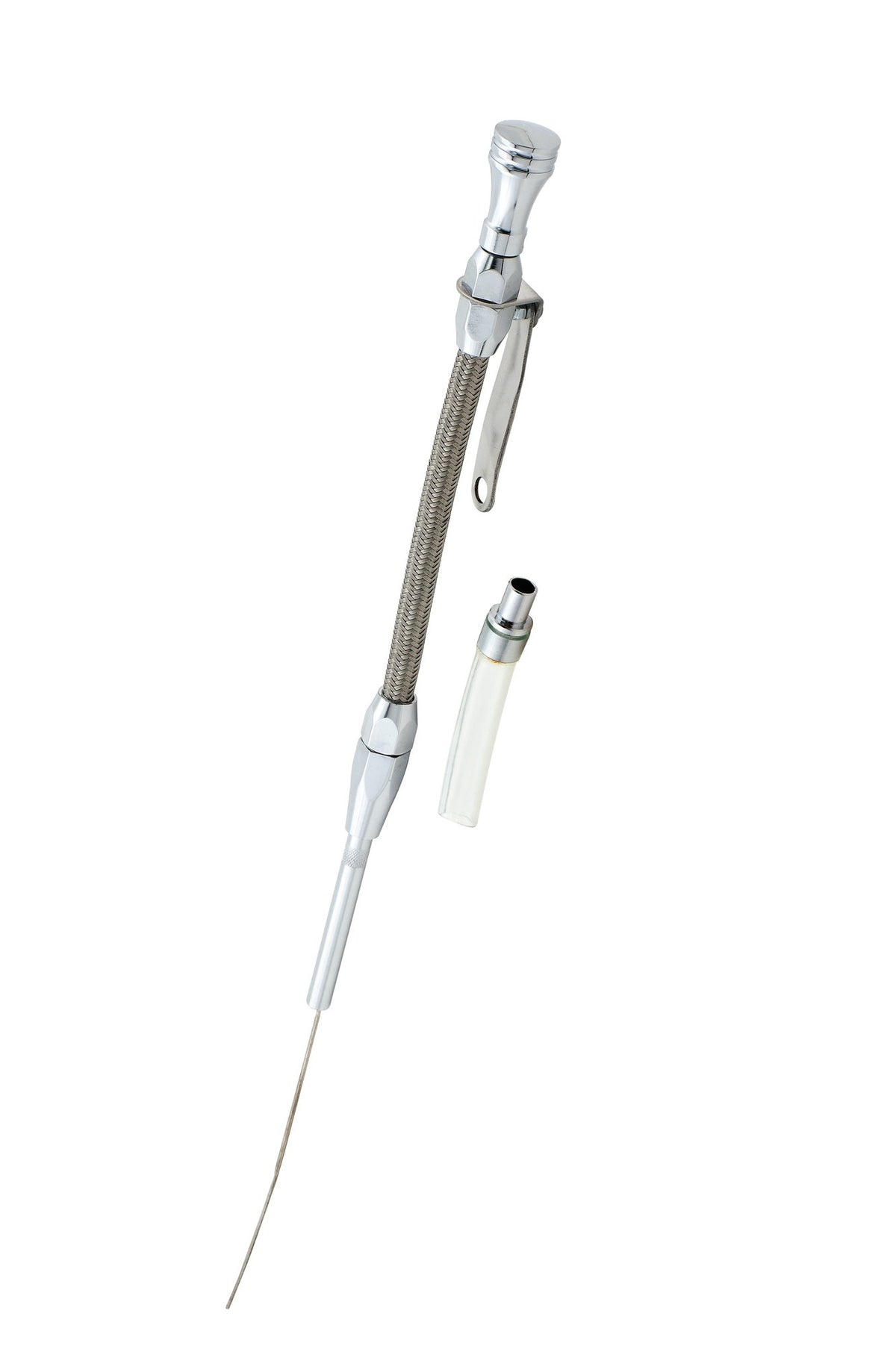 Mr. Gasket Engine Oil Dipstick & Tube - Braided Stainless Steel - 9705G
