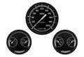 Classic Instruments AutoCross Gray 5" Speedometer with Two 3" Dual Gauges - AX64GBLF