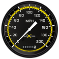 Classic Instruments AutoCross Yellow 4-5/8" Speedometer Gauge - AX56YBLF