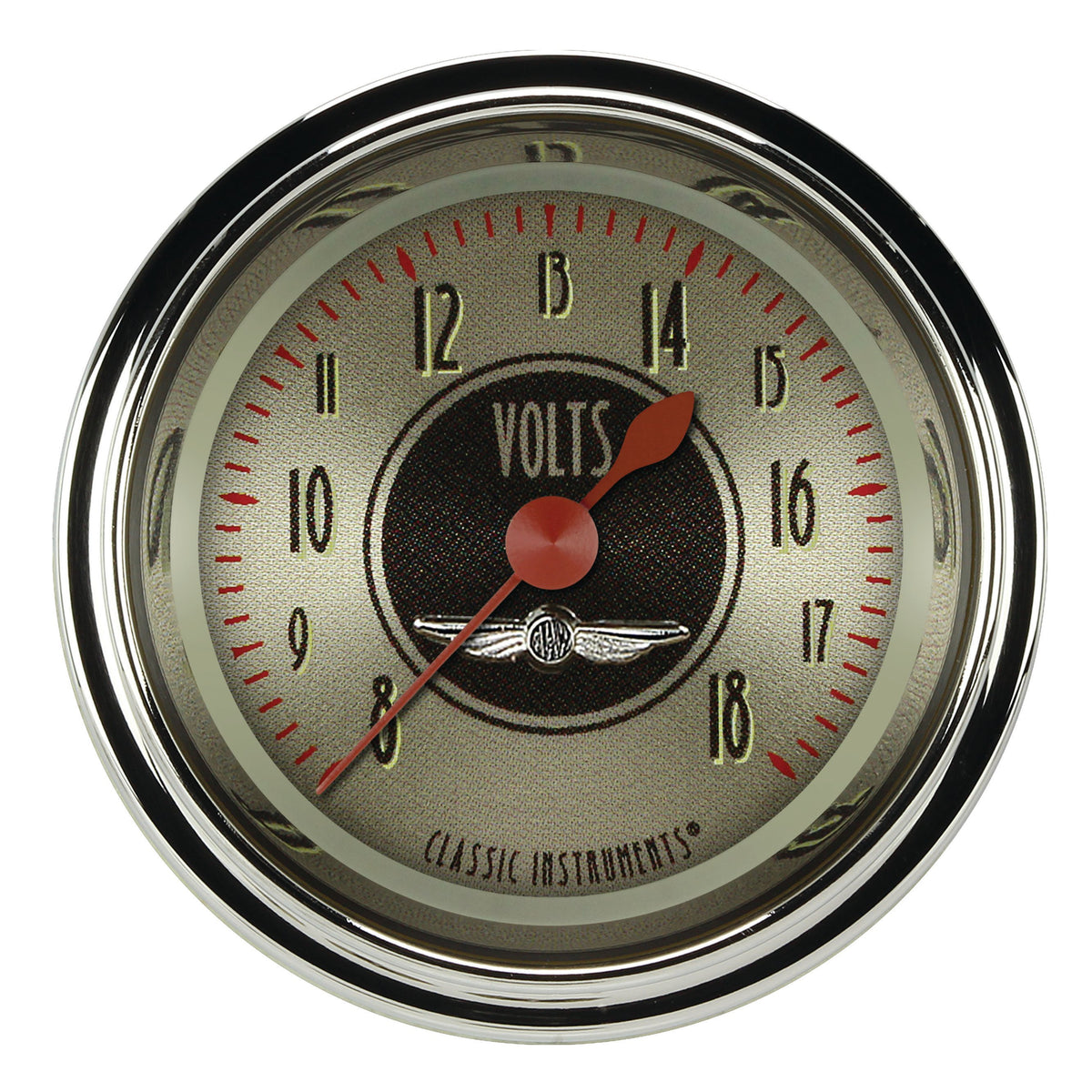 Classic Instruments All American Nickel 2-1/8" Volt Gauge - AN130SHC
