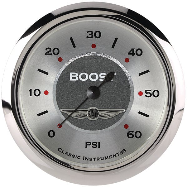 Classic Instruments All American 2-5/8" Boost Gauge (60 PSI) - AW343SRC