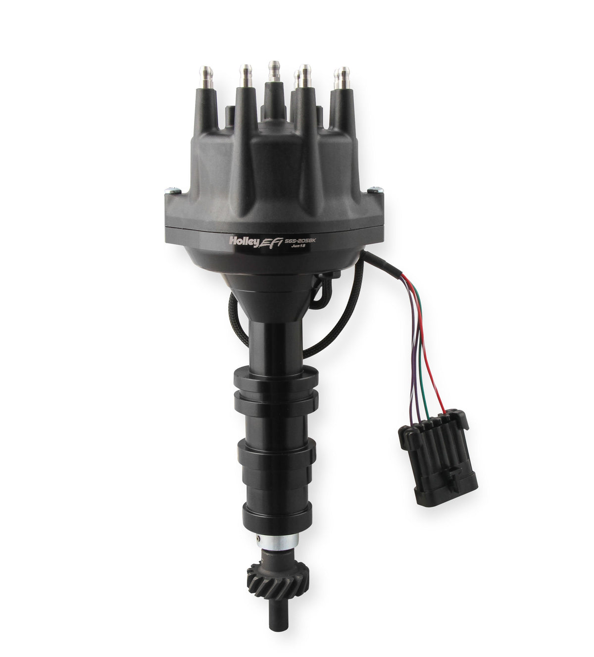 Holley EFI Dual Sync Ford FE Distributor, Black - 565-205BK