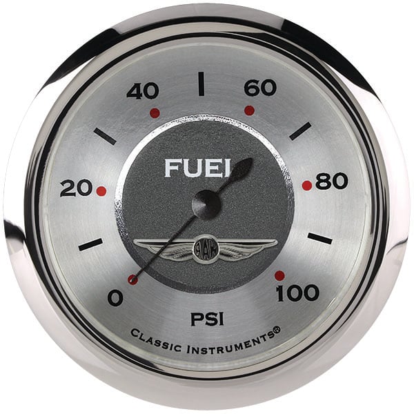 Classic Instruments All American 2-5/8" Fuel Pressure Gauge (100 PSI) - AW346SRC
