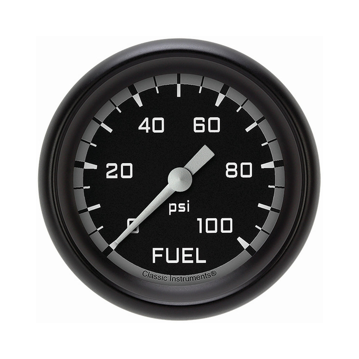 Classic Instruments Autocross Gray 2-5/8" Fuel Pressure Gauge (100 PSI) - AX346GBPF