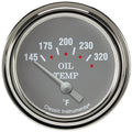 Classic Instruments Silver Gray 2-5/8" Oil Temperature Gauge - SG228SLF