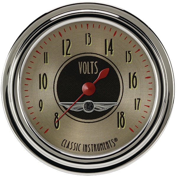 Classic Instruments All American Nickel 2-5/8" Volt Gauge - AN330SLC