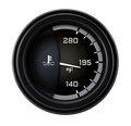 Classic Instruments AutoCross Gray 2-1/8" Water Temperature Gauge - AX26GBLF