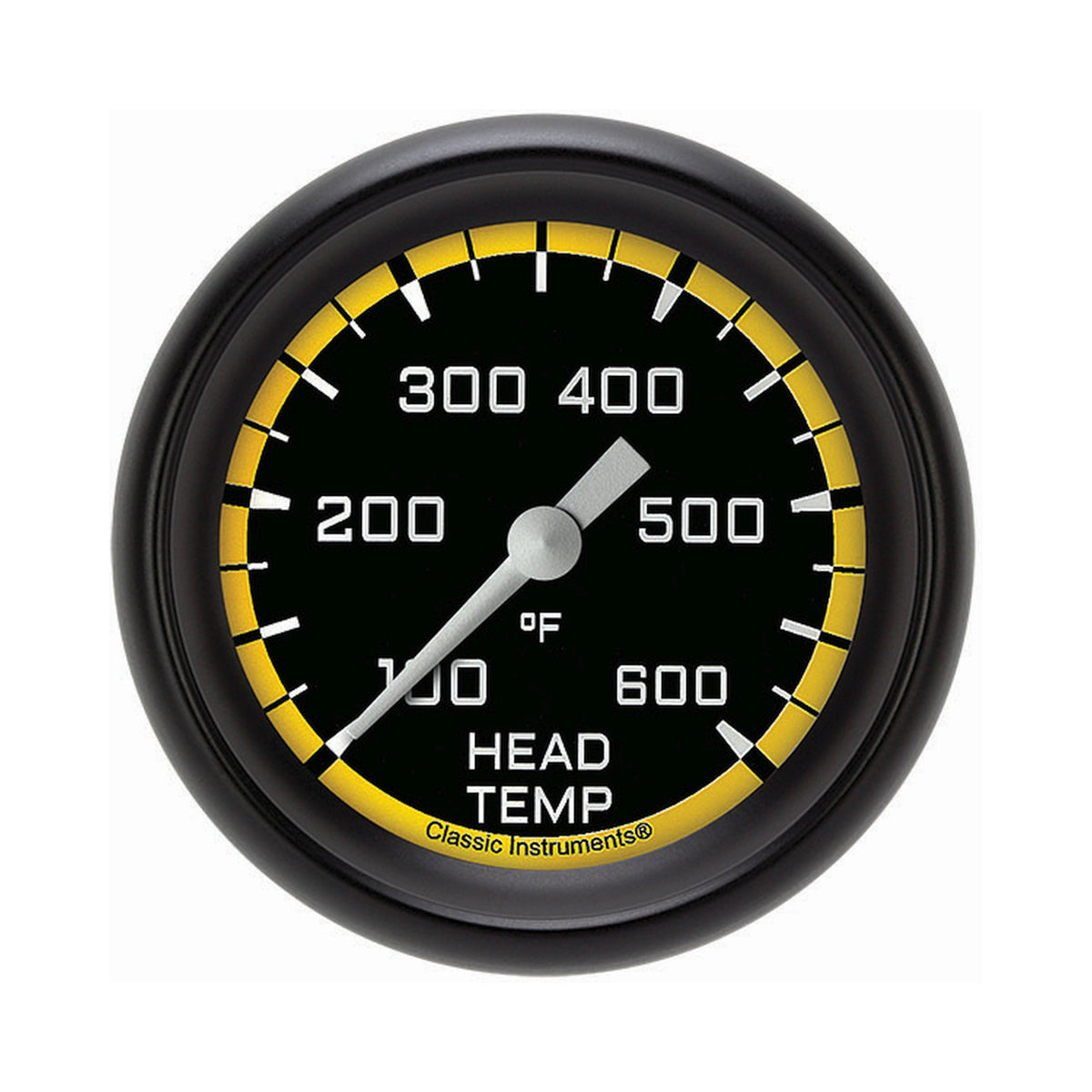 Classic Instruments Autocross Yellow 2-5/8" Cylinder Head Tempature Gauge - AX397YBPF