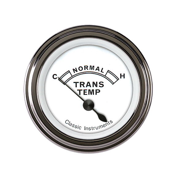 Classic Instruments Classic White 2-1/8" Transmission Temperature Gauge - CW27SLC