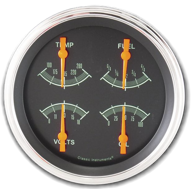 Classic Instruments G/Stock 4-5/8" Quad Gauge (0-90 Ohm) - GS78SLF