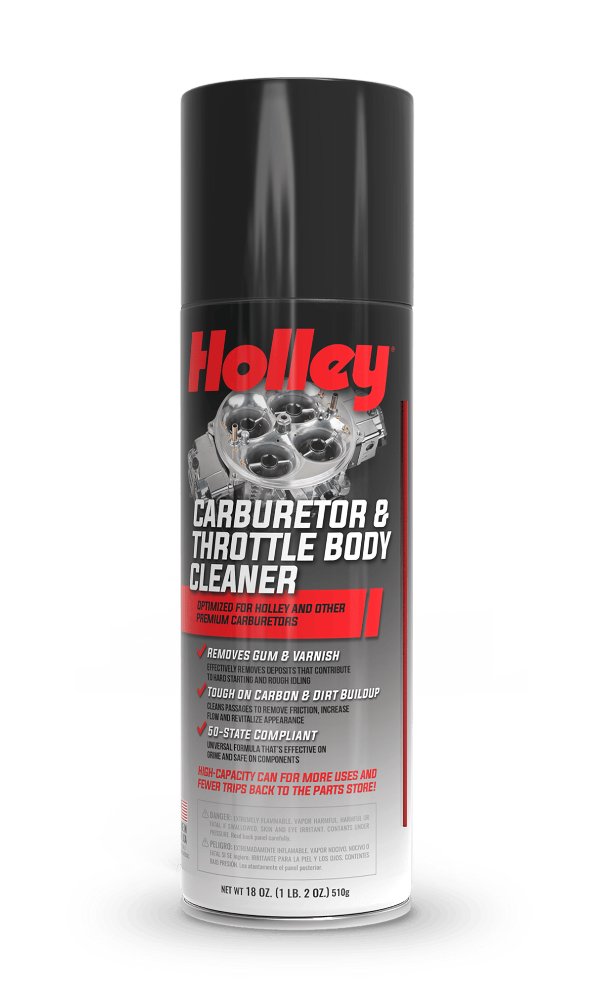 Holley Carburetor & Throttle Body Cleaner Spray, 18oz Can - 120-HLYCC-18