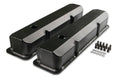 Mr. Gasket Fabricated Aluminum Valve Covers - Black Finish - 6876BG