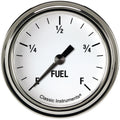 Classic Instruments White Hot 2-5/8" Fuel Level Gauge - WH309SLF