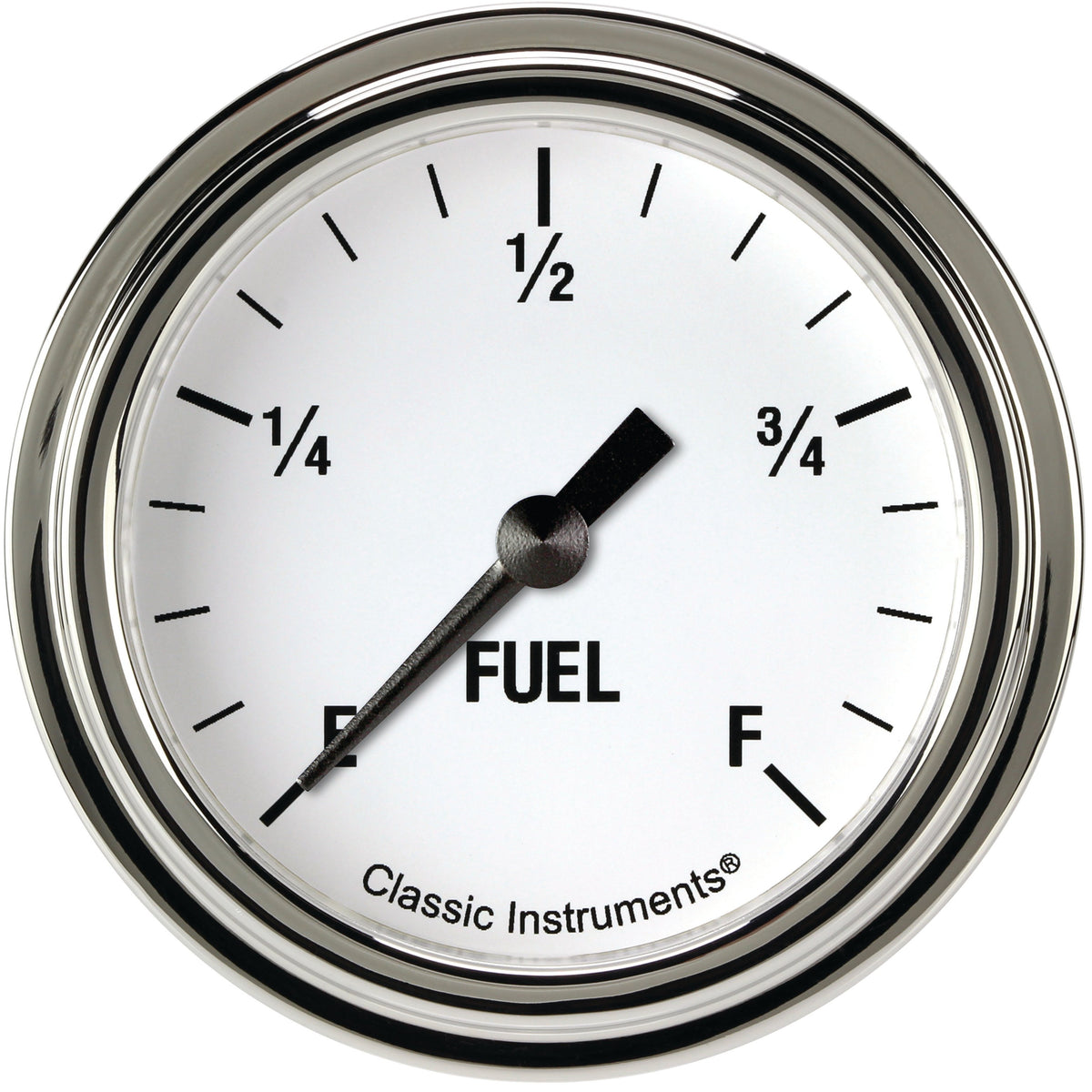 Classic Instruments White Hot 2-5/8" Fuel Level Gauge - WH309SLF
