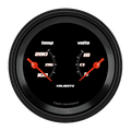 Classic Instruments Velocity Black 3" Dual - Temp & Volt Gauge - VS74BBLC