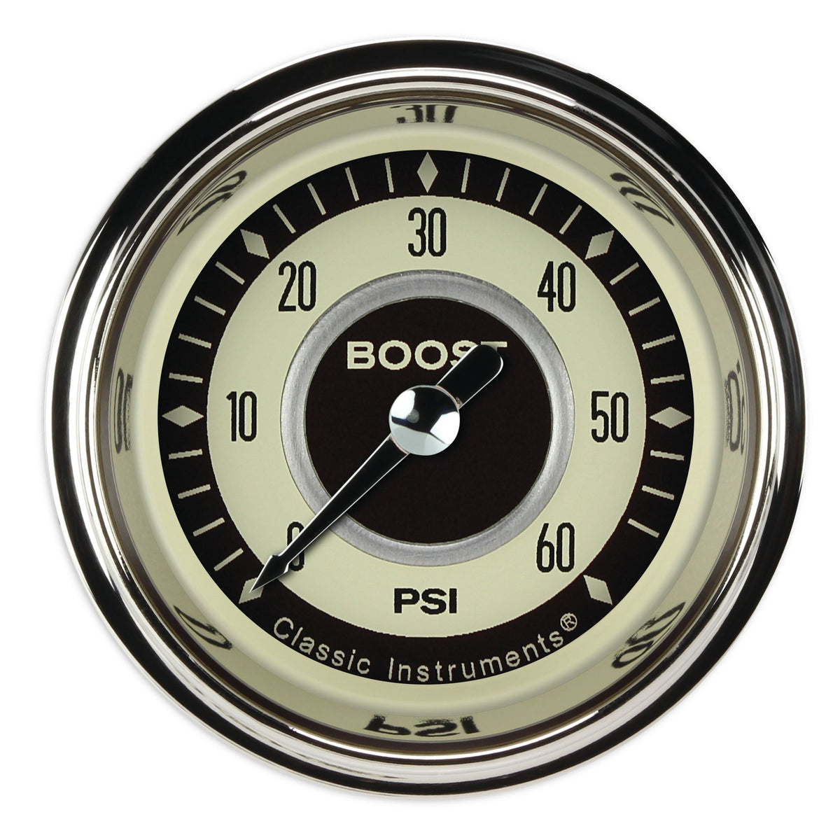 Classic Instruments Nostalgia VT 2-1/8" Boost Gauge (60 PSI) - NT143SHC