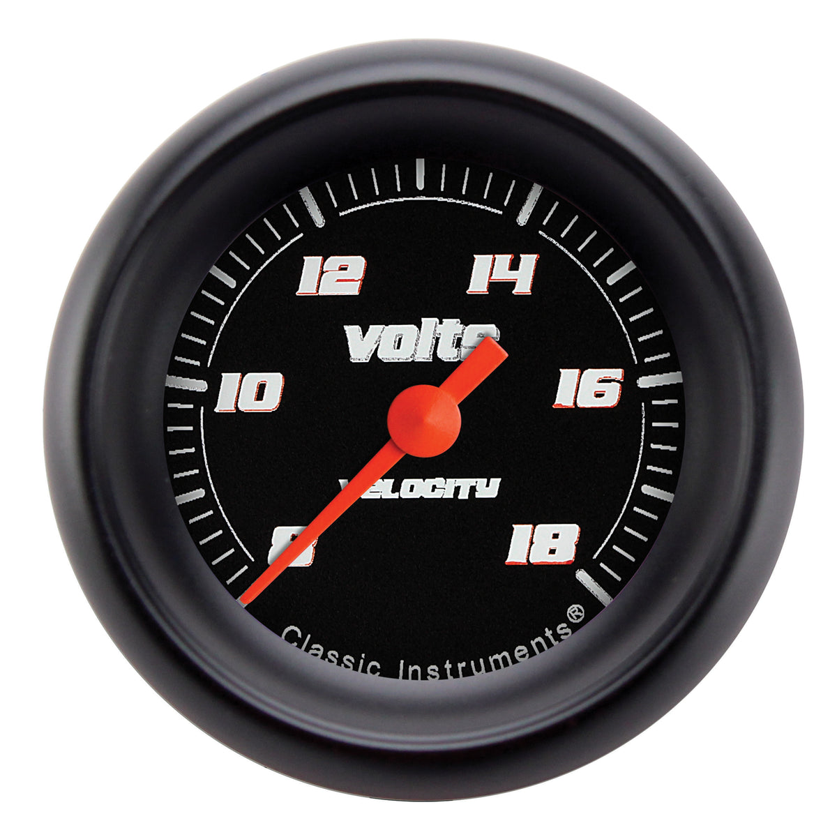 Classic Instruments Velocity Black 2-1/8" Full Sweep Volt Gauge - VS130BBPF
