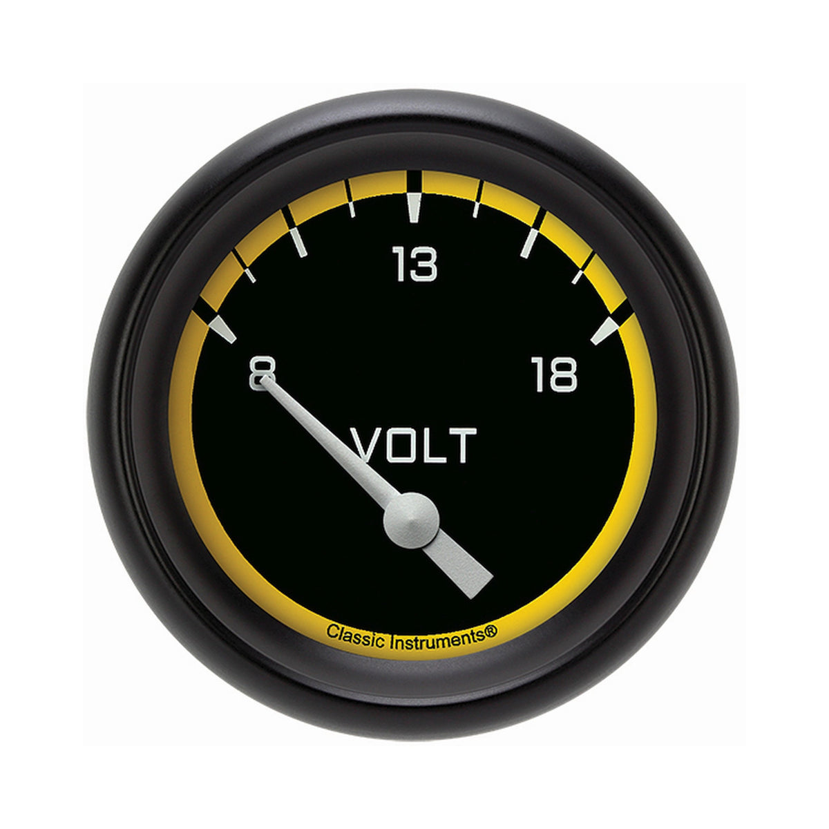 Classic Instruments Autocross Yellow 2-5/8" Volt Gauge - AX230YBPF