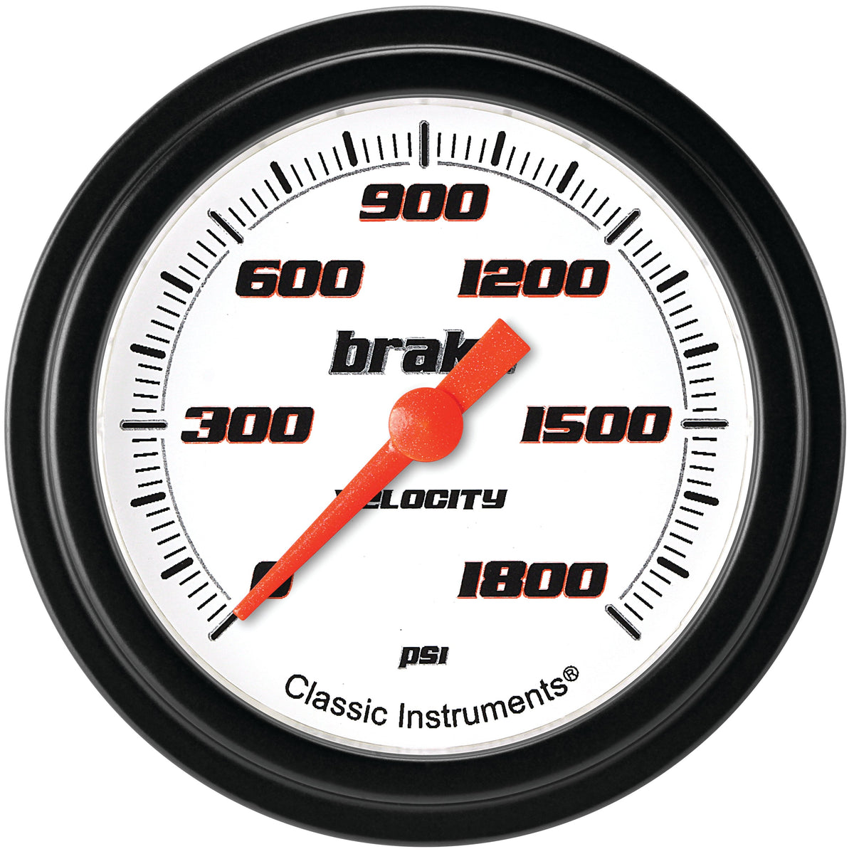Classic Instruments Velocity White 2-5/8" Brake Pressure Gauge - VS367WBLF