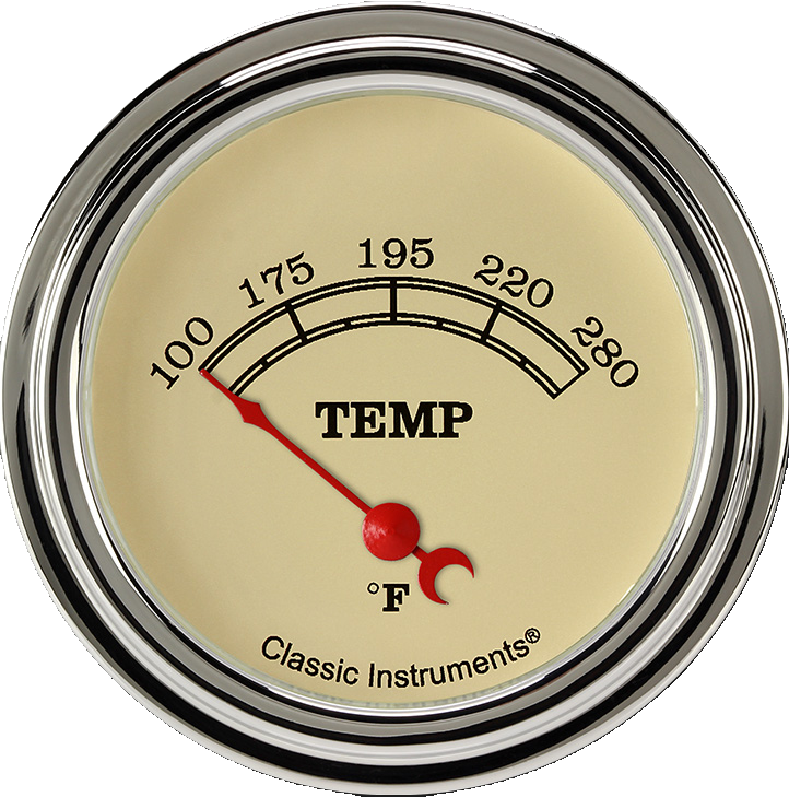 Classic Instruments Vitange 2-5/8" Short Sweep Water Temperature Gauge - VT226SLF-02