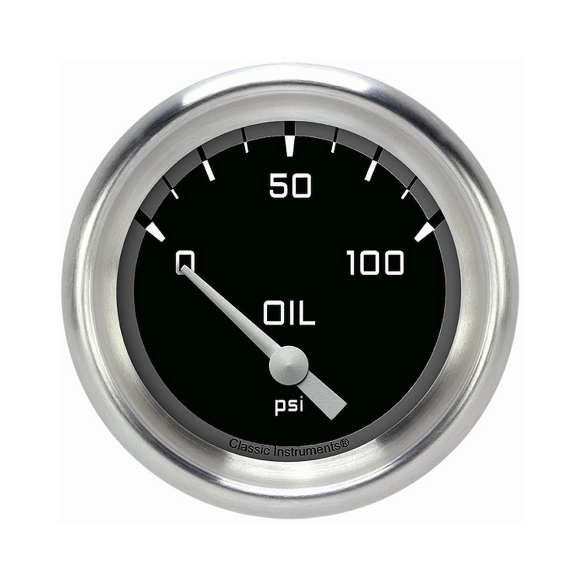 Classic Instruments Autocross Gray 2-5/8" Oil Pressure Gauge - AX281GAPF