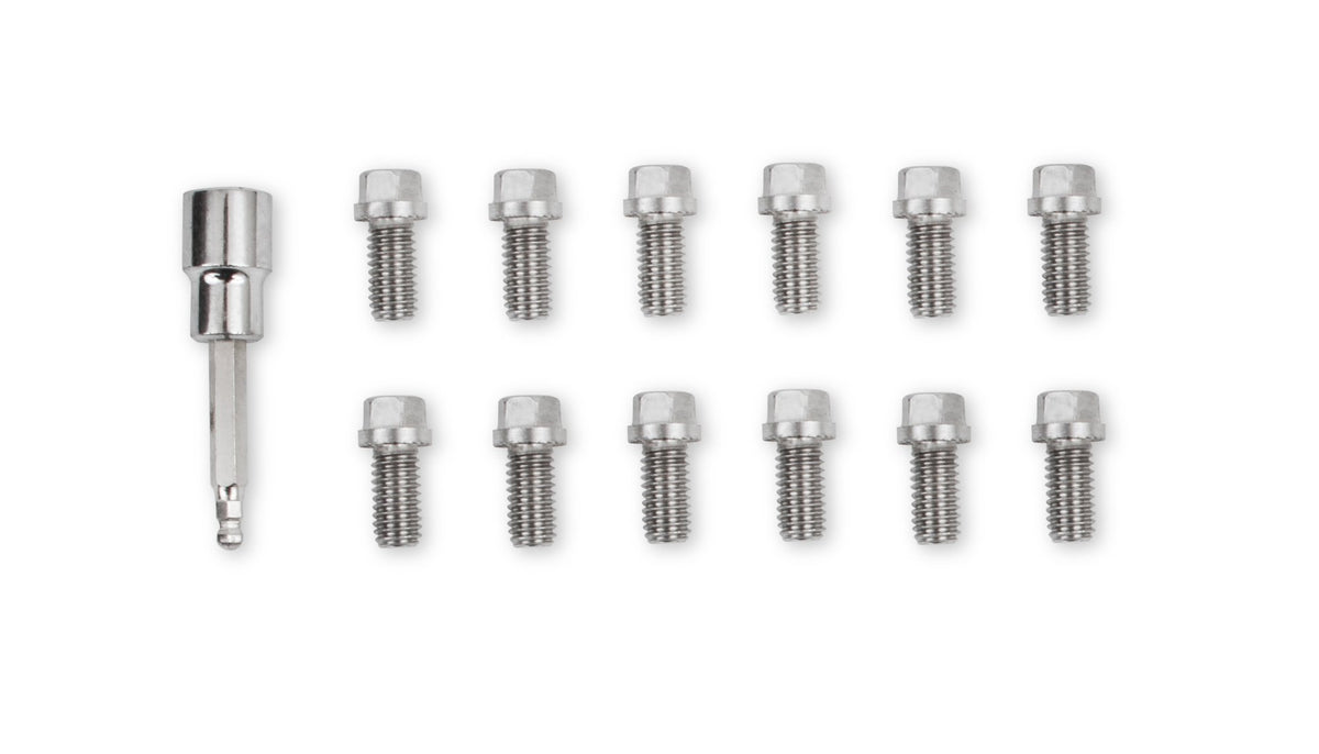Mr. Gasket Headlock Locking Header Bolts - 3/8-16 x 3/4 Inch - Set of 12 - 2230G