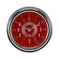 Classic Instruments V8 Red Steelie 2-5/8" Clock - V8RS92SLC