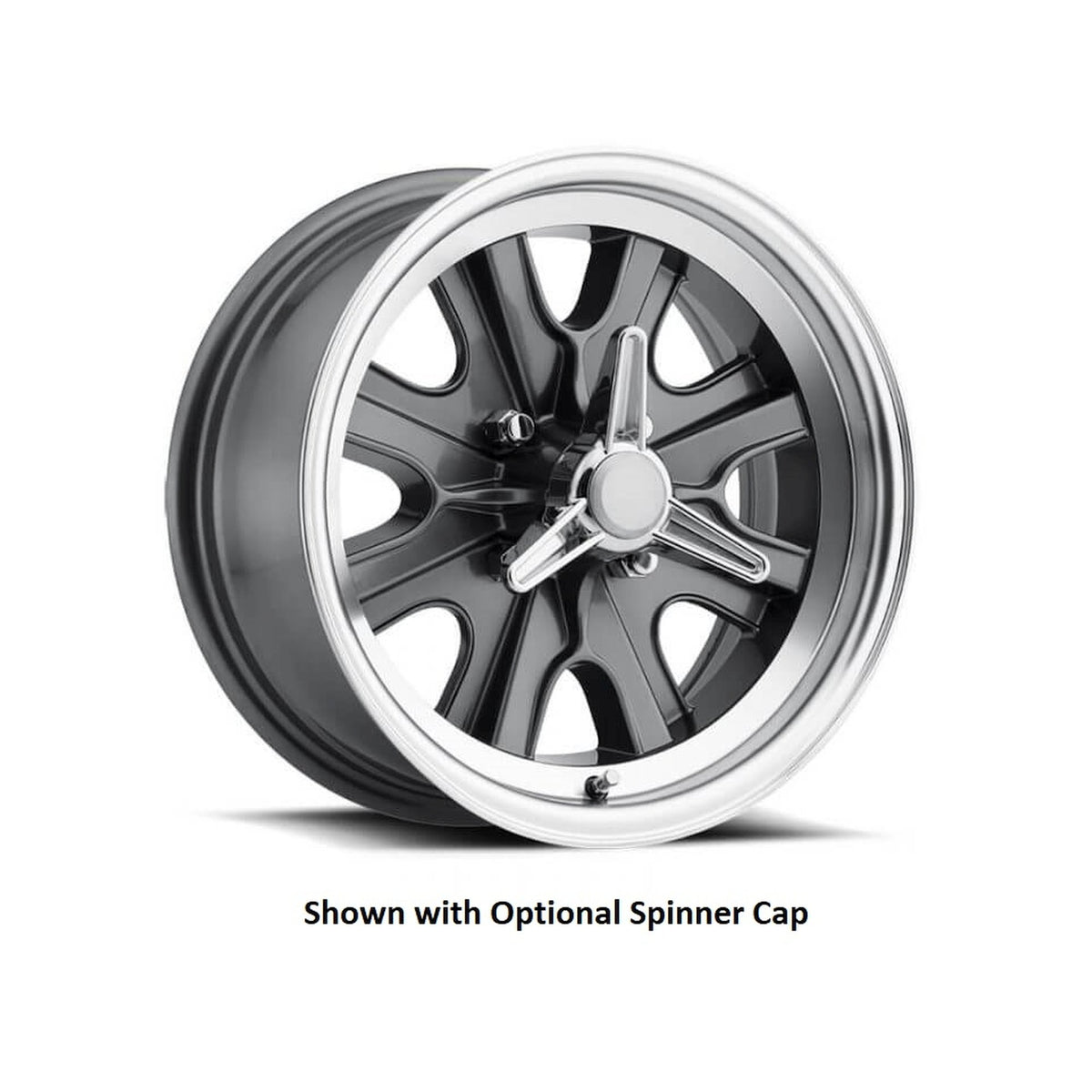 Legendary Wheel HB44 - 15x7 - 4x4.5 - 4.25 BS - Charcoal/Machined - LW90-50744B