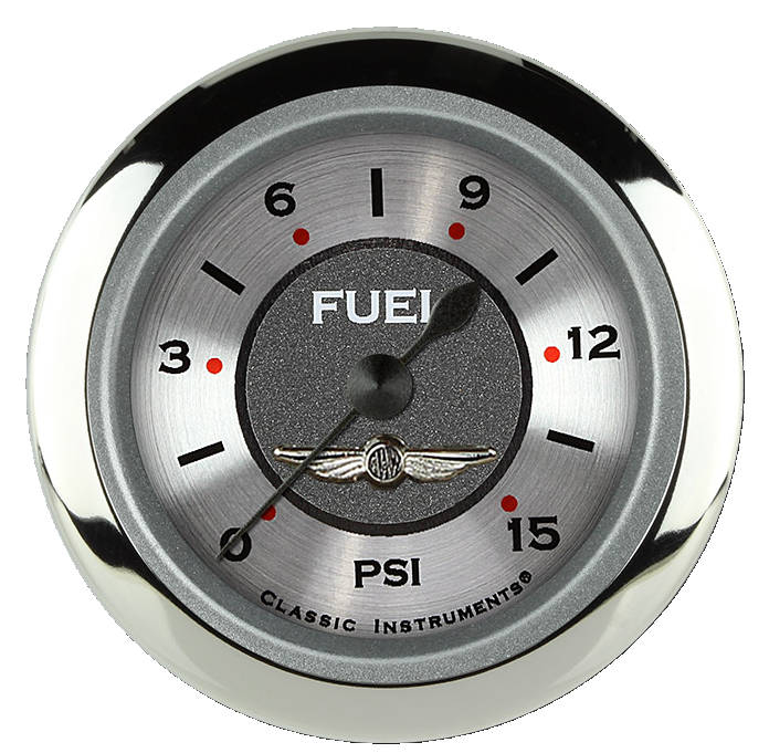 Classic Instruments All American 2-1/8" Fuel Pressure Gauge (15 PSI) - AW145SRC