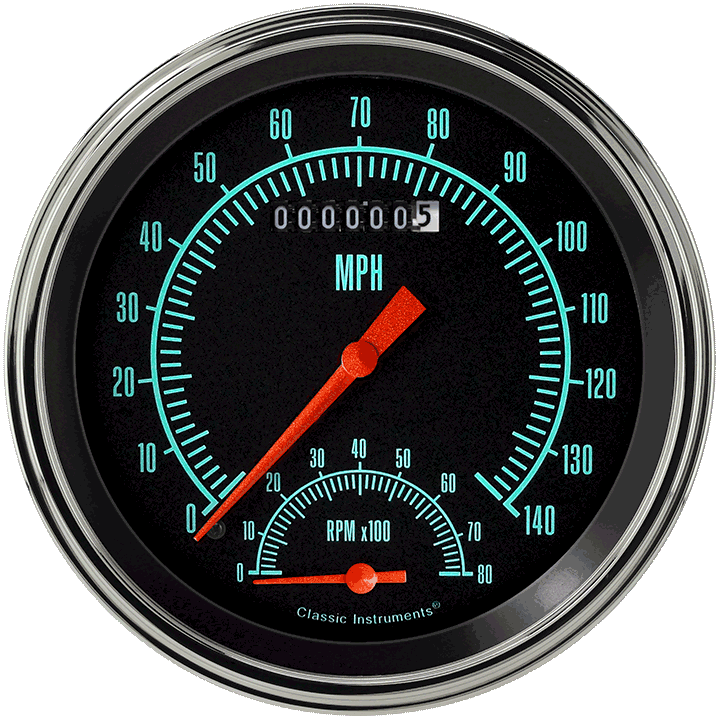 Classic Instruments G/Stock 5" Speedtachular Speedometer Gauge - GS50SLC