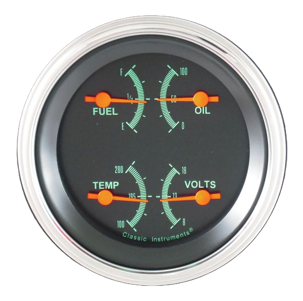 Classic Instruments G/Stock Quad Gauge (75-10 Ohm) - GS73SLF
