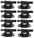MSD Ignition Coil - Blaster Series - Gen V GDI Engine - Black - 8-Pack - Square - 826683