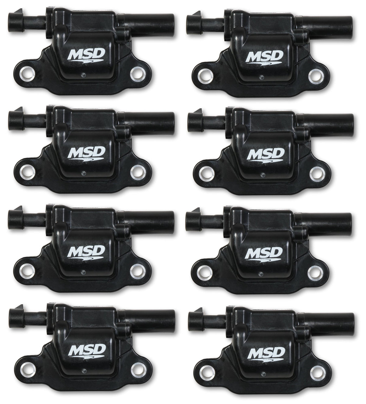 MSD Ignition Coil - Blaster Series - Gen V GDI Engine - Black - 8-Pack - Square - 826683