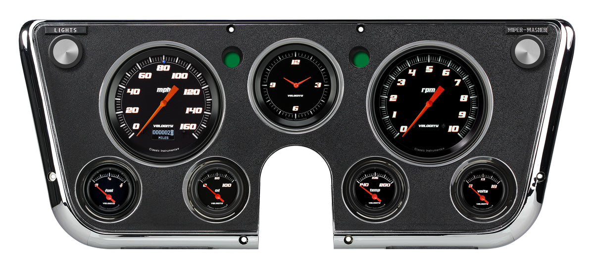 Classic Instruments Velocity Black 1967-72 Chevy truck - CT67DVSB
