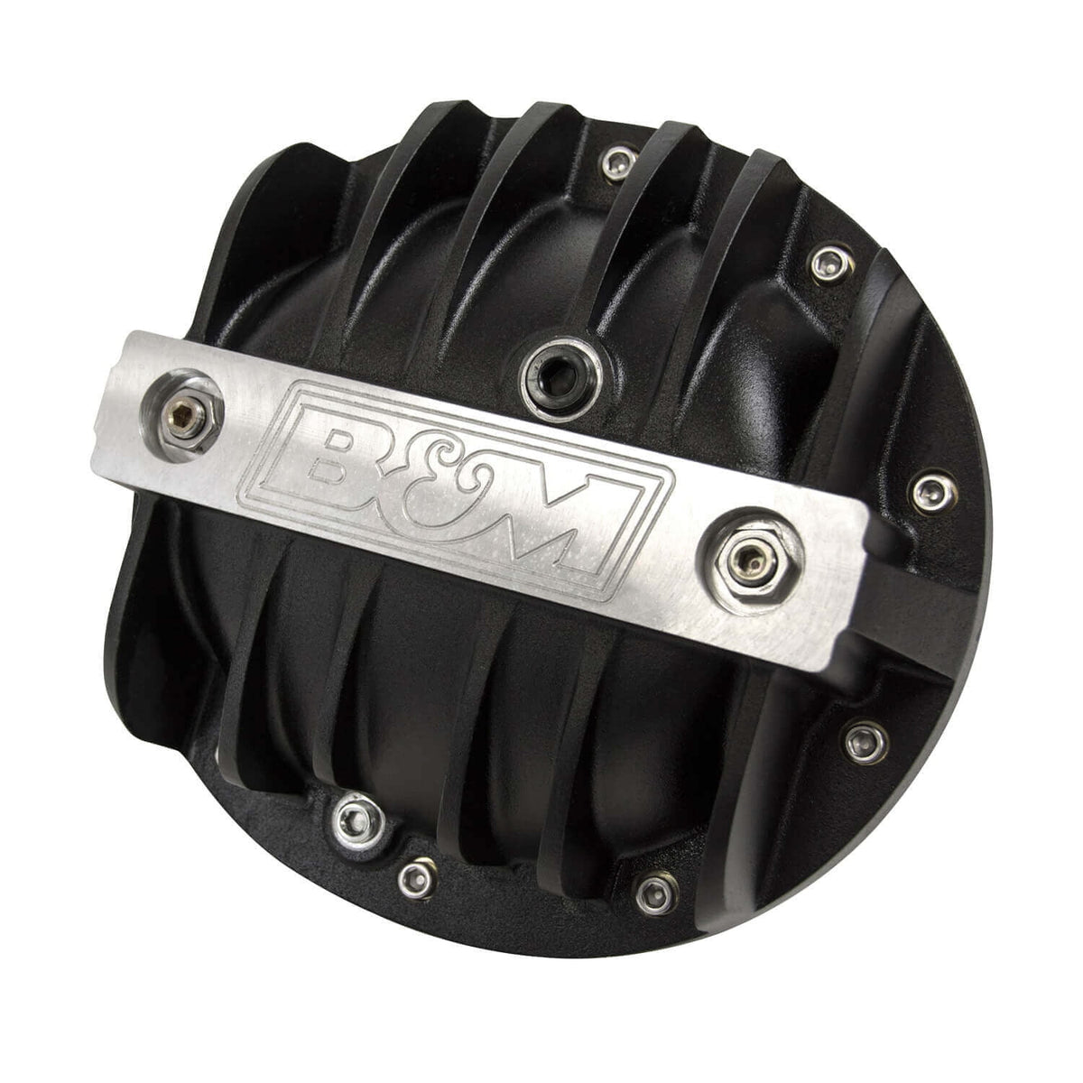 B&M Hi-Tek Aluminum Differential Cover for GM 10-Bolt - Black 71502